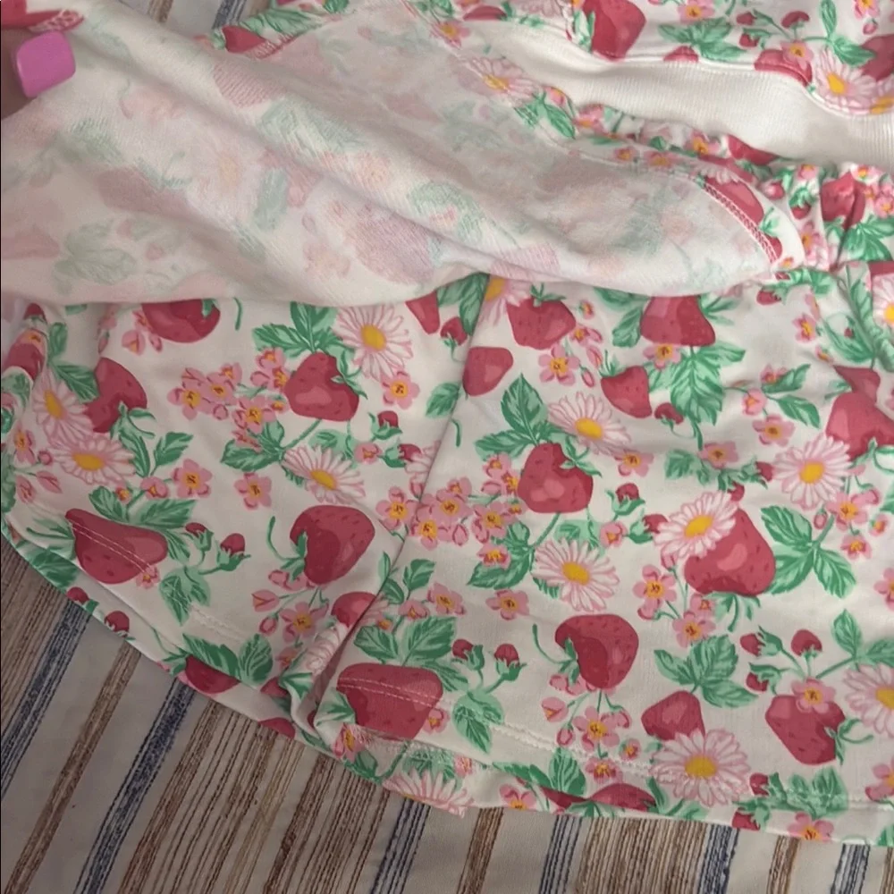 Isaac Mizrahi Pink and Green Floral Ruffle Set - Picture 2 of 6
